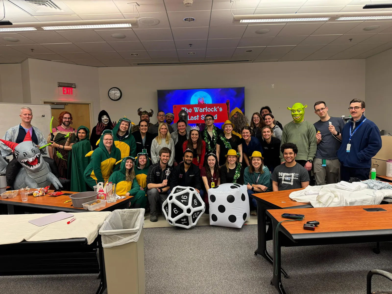 Faculty and residents together at a conference event